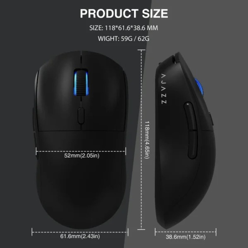 AJAZZ AJ199 Wireless Gaming Mouse 4K Version