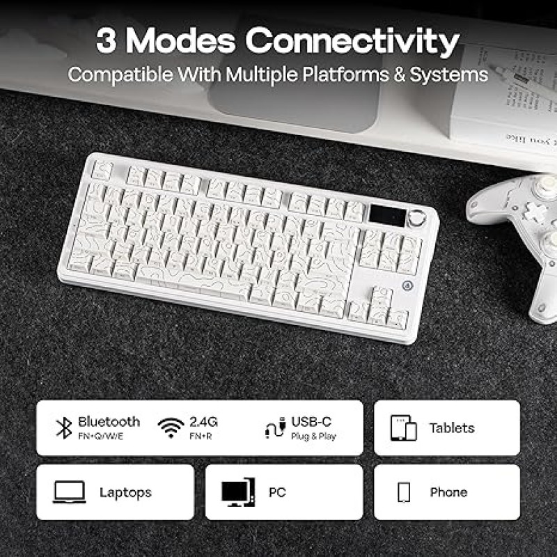 AJAZZ AK870 V2 Mailard Switch TKL Gasket Mechanical Keyboard