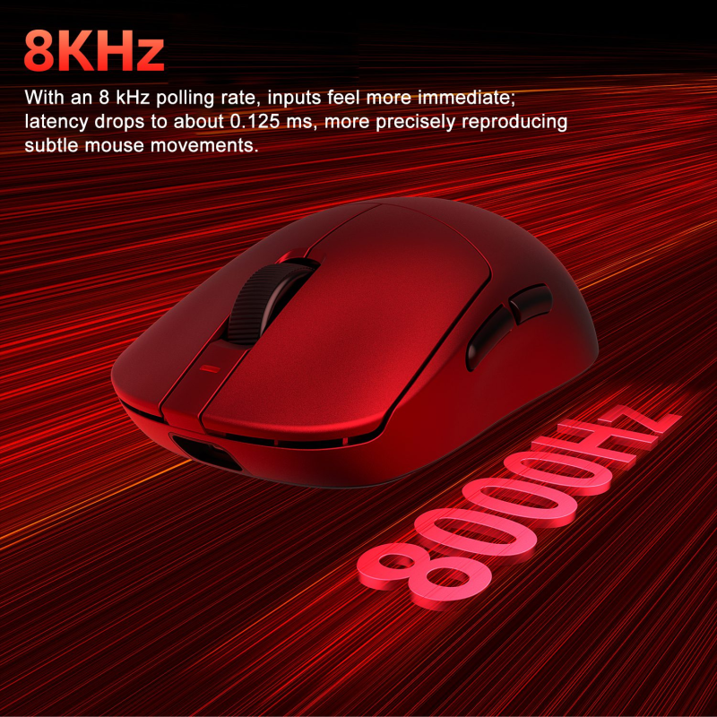 Aula V9 Tri-Mode Wireless Gaming Mouse 8K Polling PAW3395 RGB Lightweight