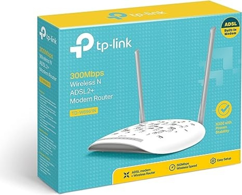 TP-Link TD-W8961N 300Mbps Fixed Antenna Wireless N ADSL2+ Modem RouterTD-W8961N 300Mbps Fixed Antenna Wireless N ADSL2+ Modem Router