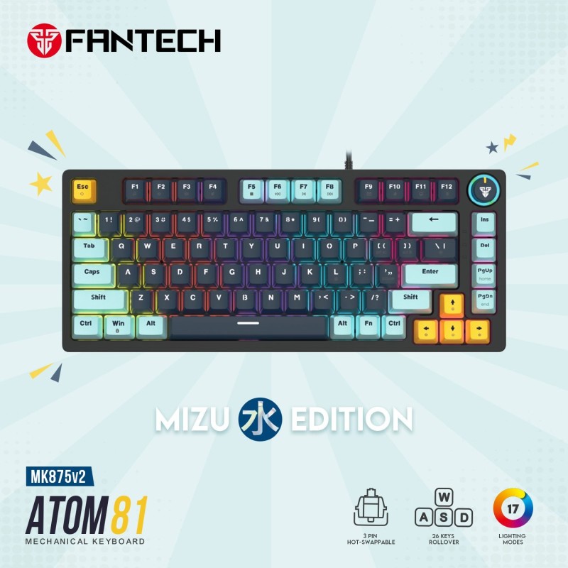 MK875 V2 Atom 81 Mizu Edition Mechanical Keyboard (Red Switch)