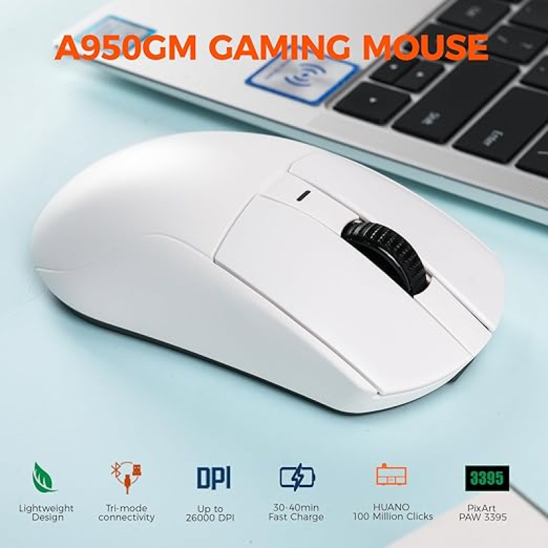 DAREU A950GM Tri-Mode Wireless Gaming Mouse | 1K Hz Report Rate