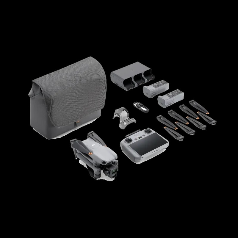 DJI Air 3 Fly More Combo With DJI RC 2, Drone With Camera 4K, Dual Primary Cameras, 3 Batteries For Extended Flight Time, 48MP Photo, 20Km Max Video Transmission, FAA Remote ID Compliant
