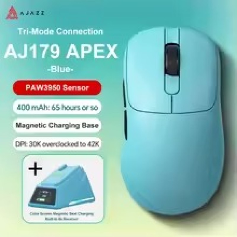 AJAZZ AJ179 Pro Wireless Gaming Mouse – Pixart 3395, 8K Polling, 58g Ultra-Light
