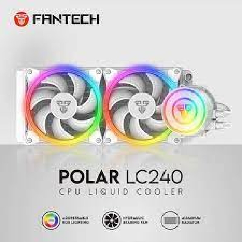 FANTECH LC240 Polar Liquid Cooler AIO (Black, White)