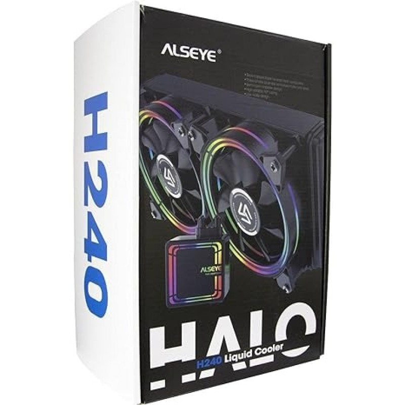 ALSEYE H240 CPU Cooler RGB Fan Water Cooling 120mm PWM Fan Water Cooler For LGA 775/115x/1366/2011/AM2/AM3/AM4