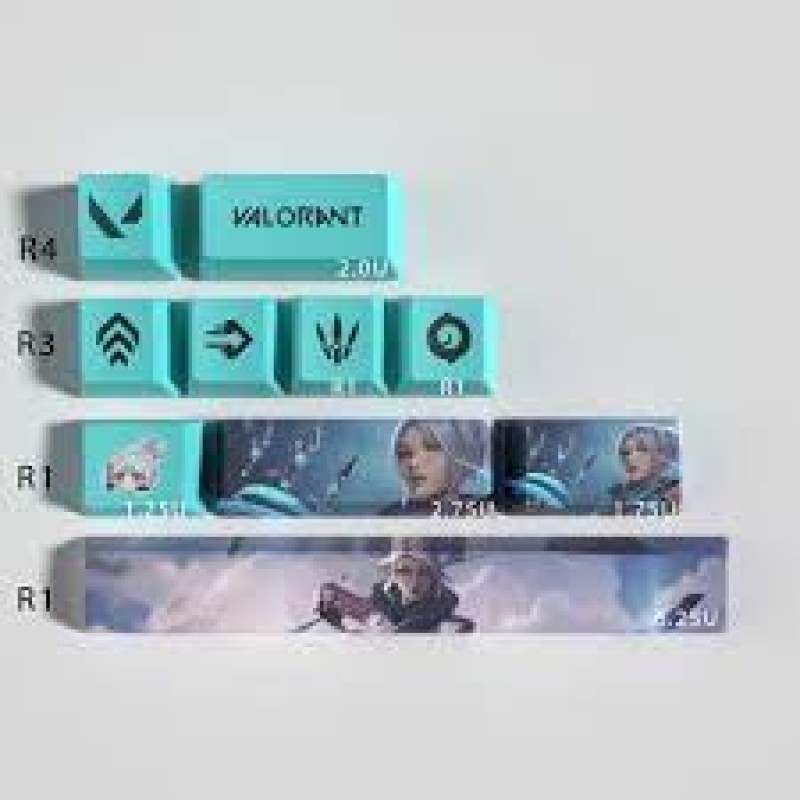Valorant Jett Keycaps For Mechanical Gaming Keyboard