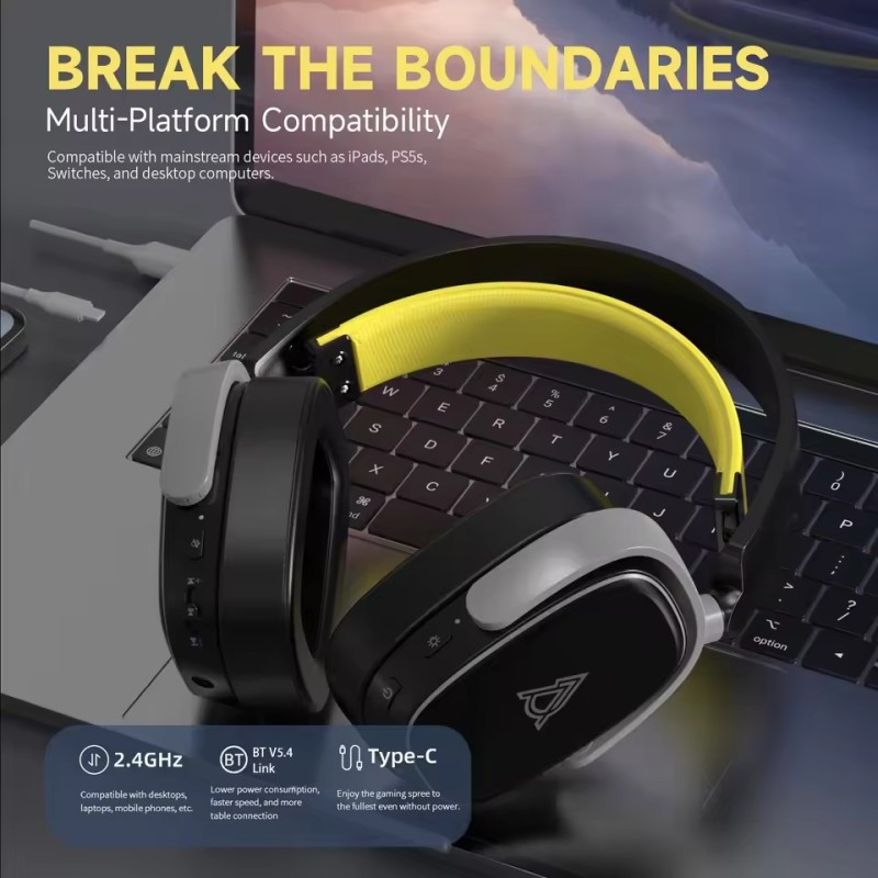 AJAZZ AHM09 Max Tri-Mode Wireless Gaming Headphone