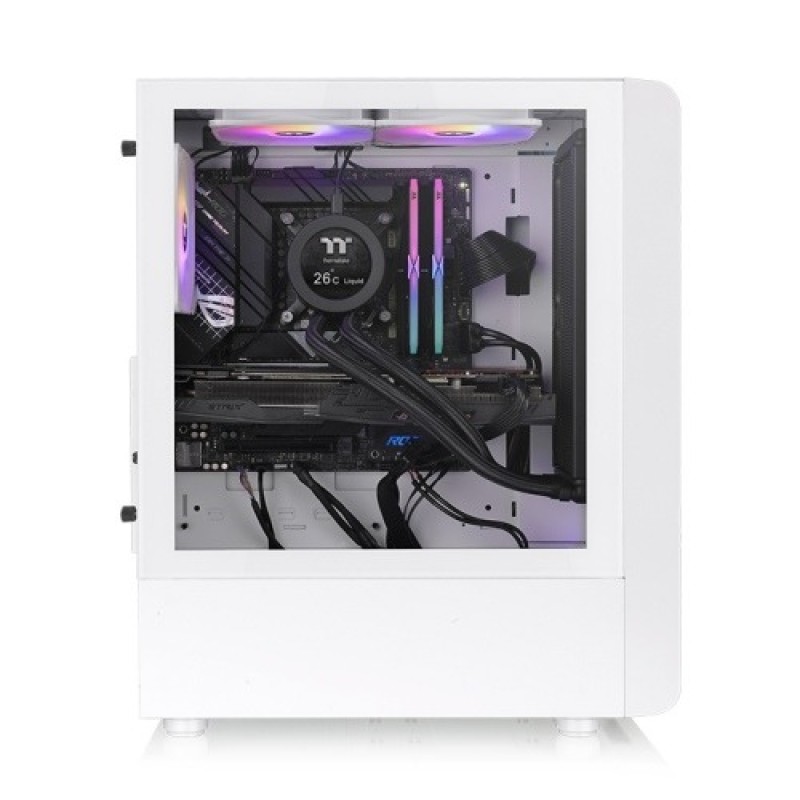 Thermaltake S200 TG ARGB Snow Mid Tower ATX Chassis – Snow