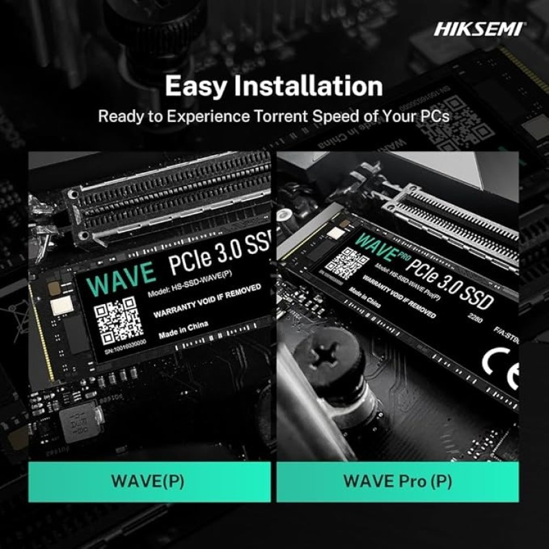Hikvision HIKSEMI SSD WAVE Pro(P) 512G, PCIe Gen 3 X 4, NVMe, 80.15 Mm × 22.15 Mm × 2.38 Mm Up To 3500MB/s Read Speed, 1800MB/s Write Speed, Internal Solid State Drive