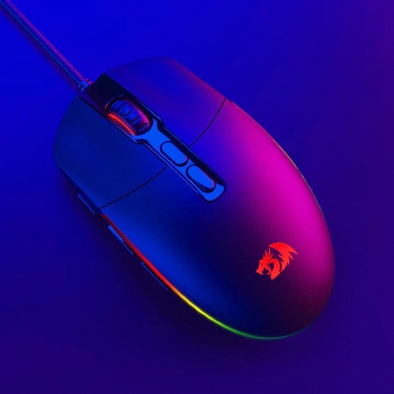 Redragon M719 INVADER Wired Optical Gaming Mouse, 7 Programmable Buttons, RGB Backlit, 10,000 DPI, Ergonomic PC Computer Gaming Mice With Fire Button