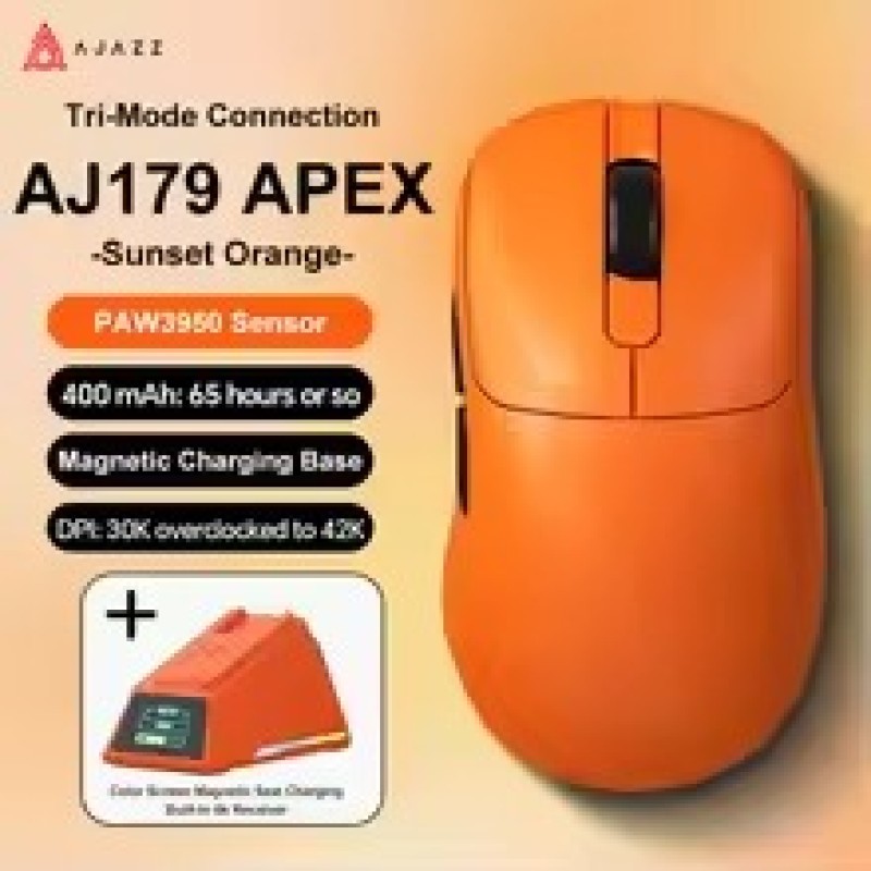 AJAZZ AJ179 Pro Wireless Gaming Mouse – Pixart 3395, 8K Polling, 58g Ultra-Light