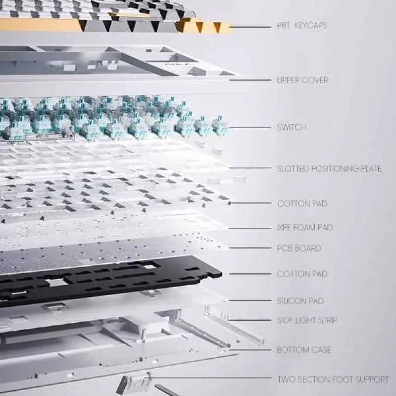 Aula S87 Wireless + Bluetooth HotSwap Mechanical RGB Gaming Keyboard