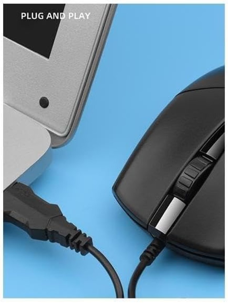 SAMA M20 Wired USB Mouse – Ergonomic Design, 1000 DPI, Anti-Skid Roller