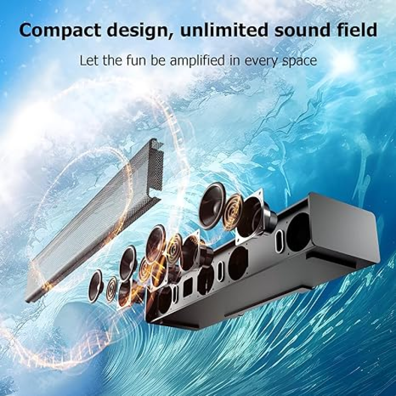 Miroir 5.1 Soundbar SL5100 With Dolby Atmos | Wireless Subwoofer & Surround Speakers