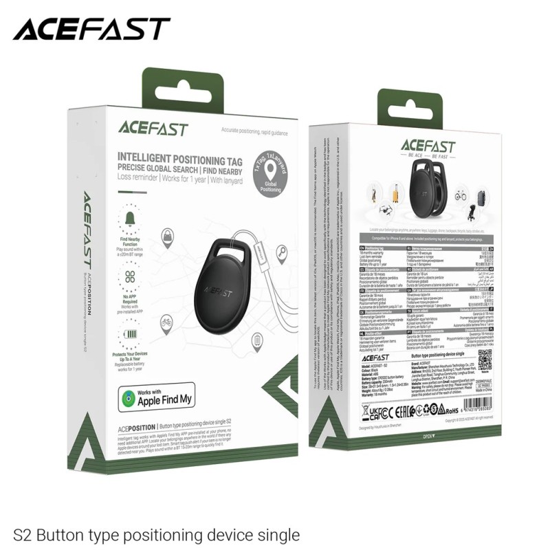 ACEFAST S2 Button Type Positioning Device(Set Of 4)– Apple Find My Compact Tracker