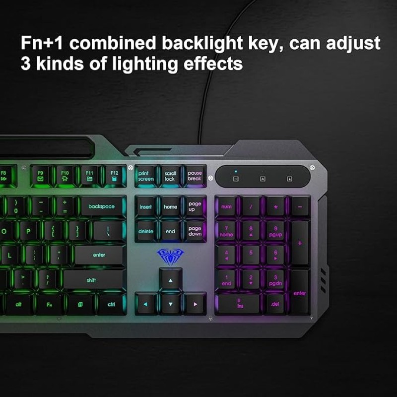 AULA F2023 Keyboard & Mouse Combo – 104‑Key Wired USB Combo With RGB