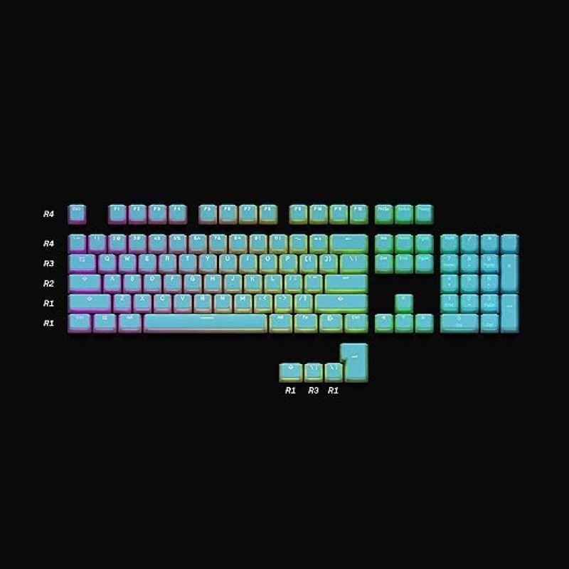 Pudding Keycaps Set | Doubleshot PBT Keycap Set | Full 108 OEM Profile Key Set | For Mechanical Keyboard | Compatible With Cherry MX, Gateron, Kailh, Outemu | Malibu