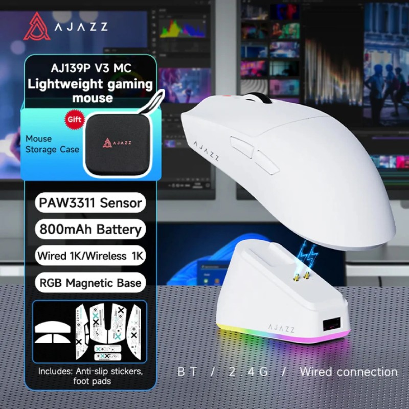 AJAZZ AJ139P V3 MC Tri-Mode Wireless Gaming Mouse