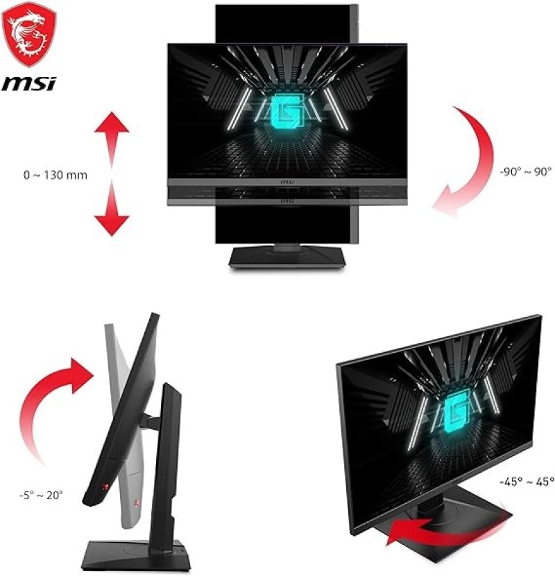 MSI G274QPF E2 27" Gaming Monitor, WQHD 2560 X 1440, 180Hz, 1ms, HDR Ready, Adaptive-Sync, Tilt/Swivel/Pivot/Height Adjustable