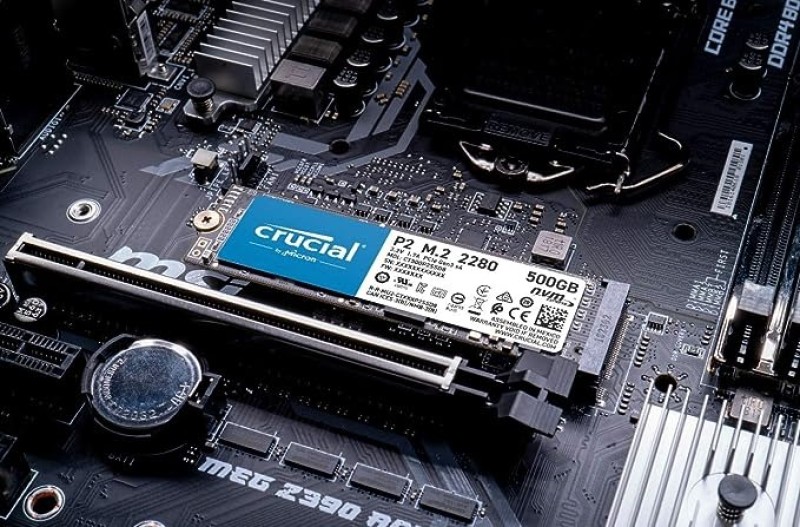 Crucial P2 1000GB 3D NAND NVMe PCIe M.2 SSD Up To 2400MB/s - CT250P2SSD8