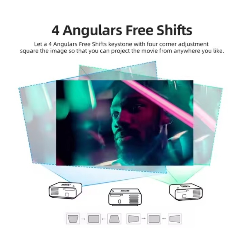 AUN U001 10S Projector – 4K Resolution, 18000 Lumens, Android 11.0, 50-300" Projection Size