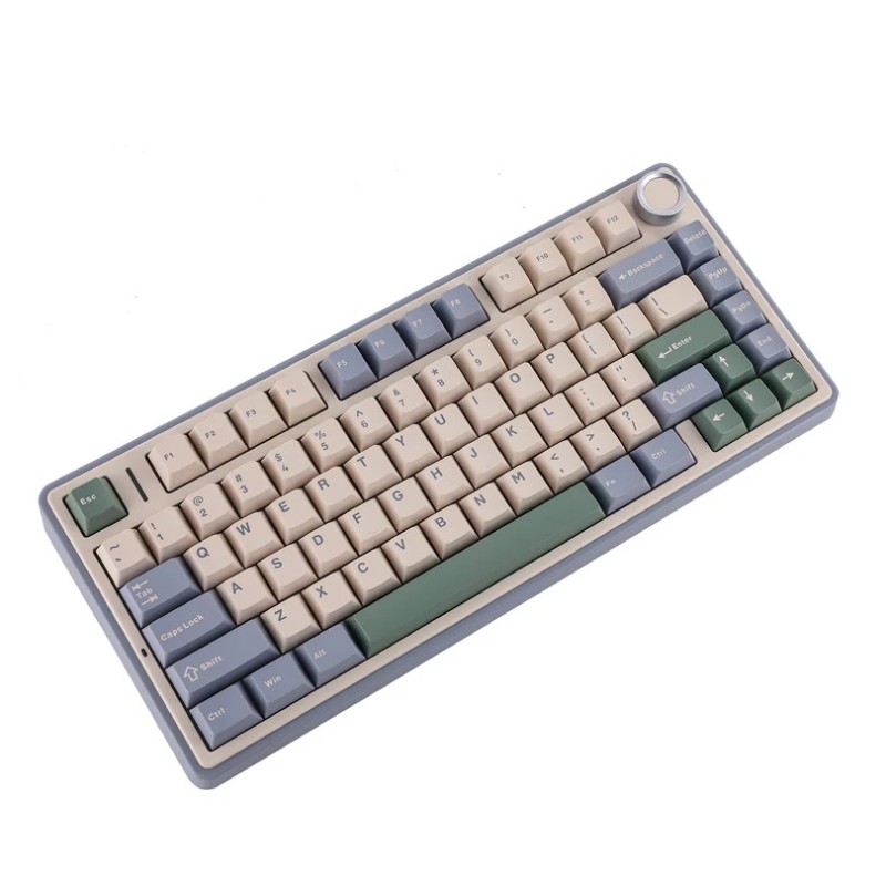 AULA F75 Mechanical Gaming Keyboard – Snow Pruce Green, Graywood Switch