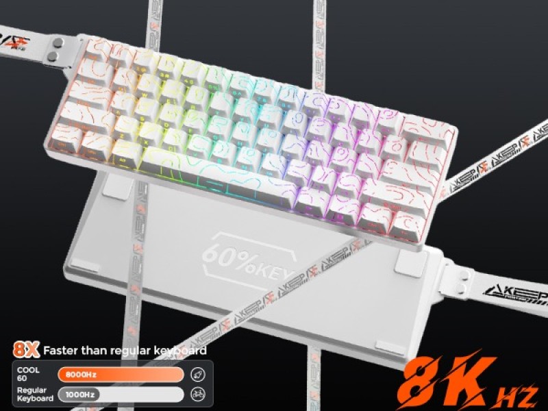 DAREU COOL60 Wired 8K Magnetic Gaming Keyboard | 0.01mm Rapid Trigger