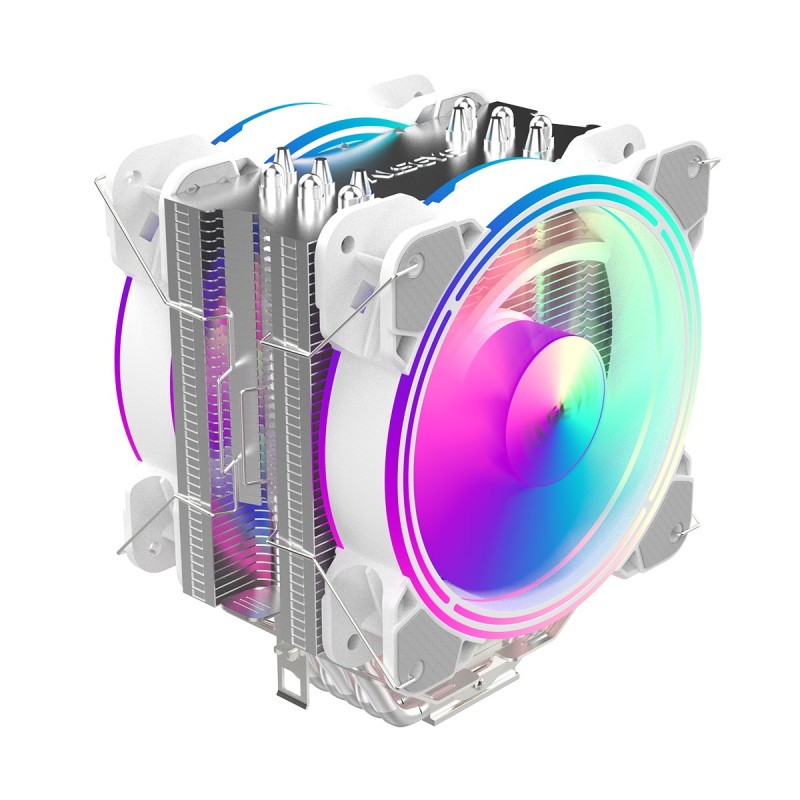ALSEYE H120D 2.0 PWM Halo Series Universal Rainbow CPU Cooler With 6 Heat Pipes And Dual 120MM Fans 220W