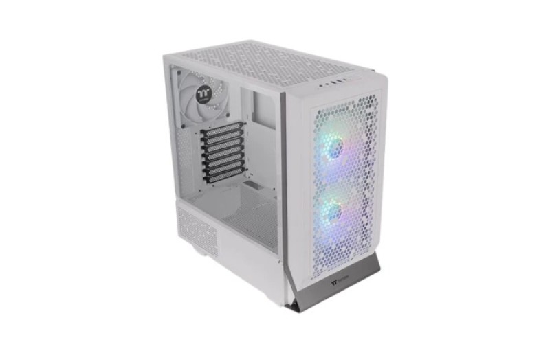 Thermaltake Ceres 300 TG ARGB Snow Mid-Tower ATX PC Case – White