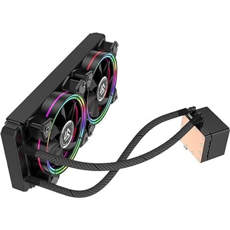 ALSEYE H240 CPU Cooler RGB Fan Water Cooling 120mm PWM Fan Water Cooler For LGA 775/115x/1366/2011/AM2/AM3/AM4