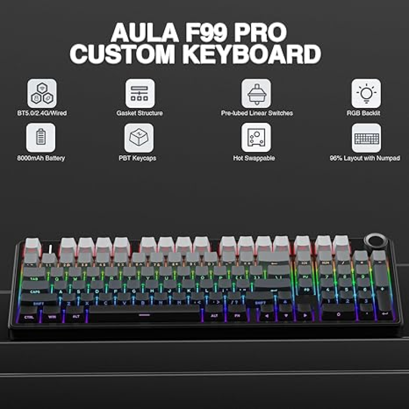 AULA F99 Pro – Wireless Mechanical Keyboard