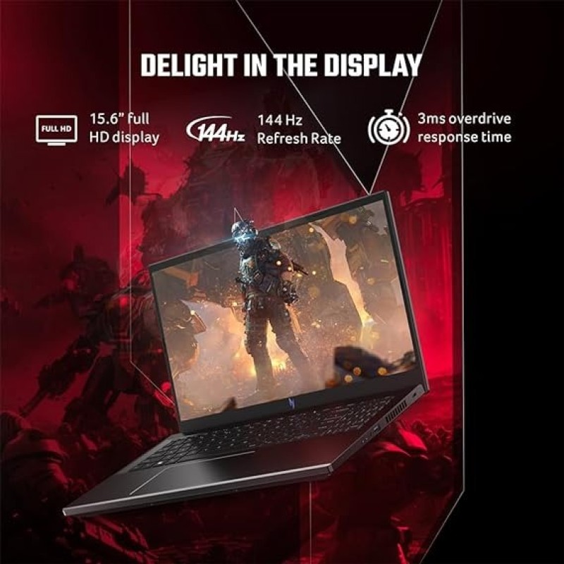 Acer Nitro V Gaming Laptop 13th Gen Intel Core I5-13420H Processor/ 15.6"(39.6cms) FHD 144Hz Display (8GB/512GB SSD/RTX 4050 Graphics/Windows 11 Home/Wi-Fi 6), ANV15-51