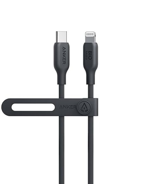 Anker 541 USB-C To Lightning Cable (Bio-Based 3ft, Black/Blue)