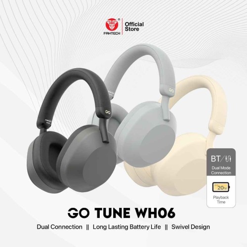 Fantech WH06 Go Tune Dual Mode Wireless Headset | Bluetooth 5.3 | 40mm Drivers | Up To 20H Battery