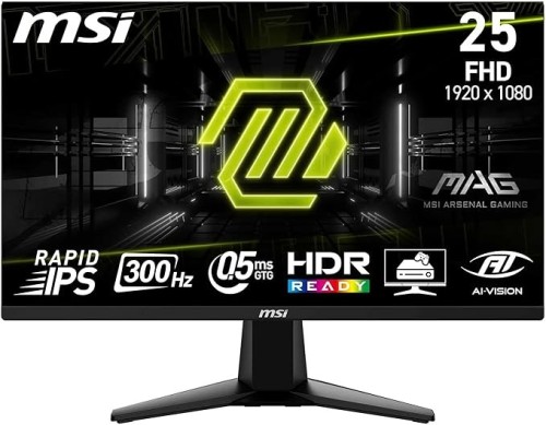MSI MAG 255XF 24.5” FHD 300Hz Rapid IPS Gaming Monitor | 0.5ms, FreeSync Premium, HDR Ready