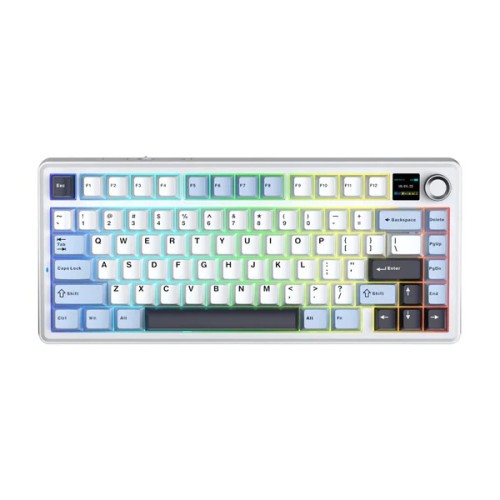 AULA F75 MAX Glacier Blue Reaper Switch Wireless Mechanical Keyboard – RGB & TFT Screen | Nepal