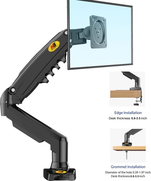 North Bayou Single Monitor Arm Desk Mount NB-F80