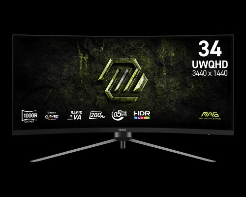 MSI MAG 345CQRF E20 34″ UWQHD 200Hz Curved Rapid VA Gaming Monitor