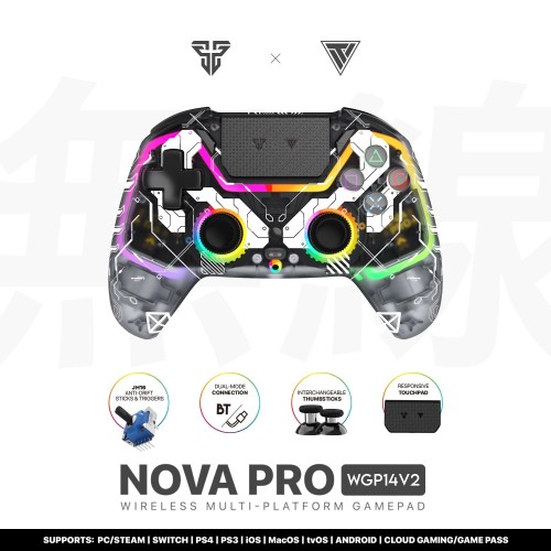 Fantech Nova Pro WGP14 V2 Wireless Hall Effect Gamepad – Nova Pro Epsilon (BT 5.3, 6-Axis Gyro)
