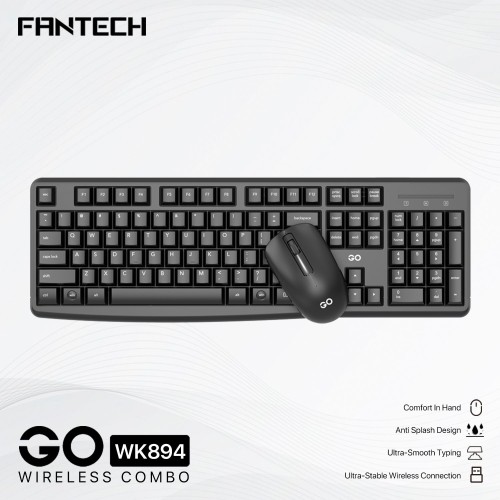 GO WK894 Wireless Keyboard & Mouse Combo – Full-Size, 104 Keys
