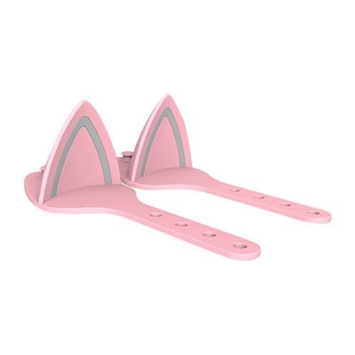 MEOW AC5001 Kitty Ears Headphone Accessories – Pink (Silicone, Adjustable, Fantech Compatible)