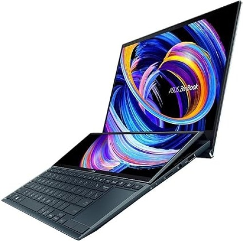 ASUS ZenBook Duo 14 UX482 14” FHD NanoEdge Touch Display, Intel Core I7-1165G7 CPU, NVIDIA GeForce MX450, 16GB RAM, 1TB SSD, Innovative ScreenPad Plus, Windows 10 Pro, Celestial Blue, UX482EG-XS74T