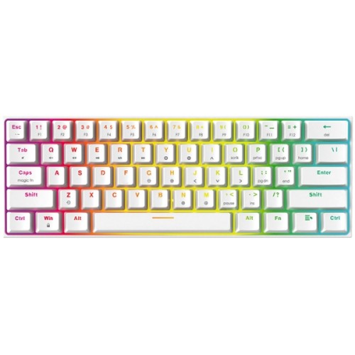 Fantech MK857 RGB Mechnical Keyboard ( White ) Blue,red