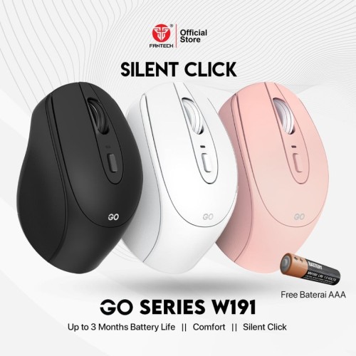 W191 GO 2.4 GHz Silent Click Wireless Mouse