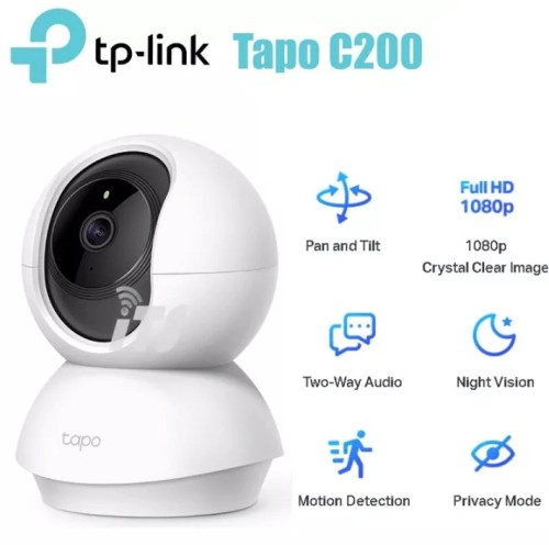 TP Link Tapo C200 Pan Tilt Home Security WiFi CCTV Camera 1080P 2-Way Audio