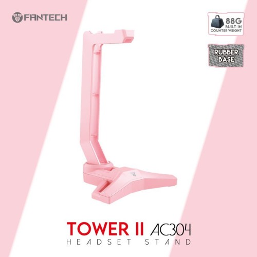 Fantech TOWER II AC304 Gaming Headset Stand – Pink (Durable, Weighted, Non-Slip Base)