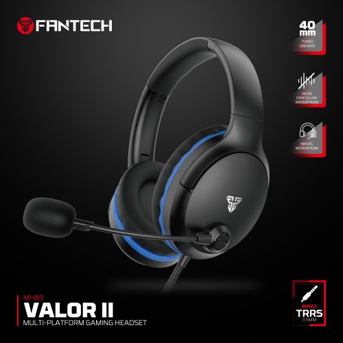 Fantech MH89 Valor II Multi-Platform Gaming Headset – Black