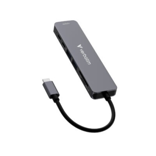 Verbatim USB-C Essentials 7-Port Multiport Hub With HDMI, Ethernet, PD & Card Readers