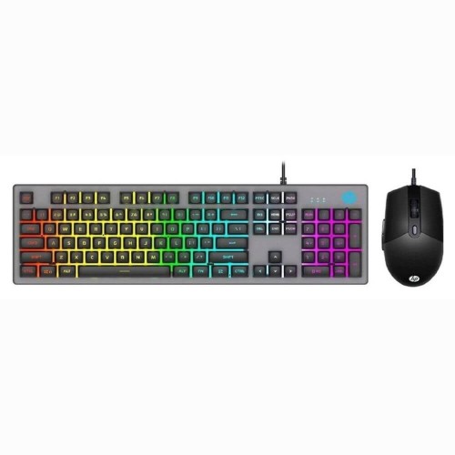 HP KM300F Wired Gaming Keyboard & Mouse Combo – RGB, 6400 DPI